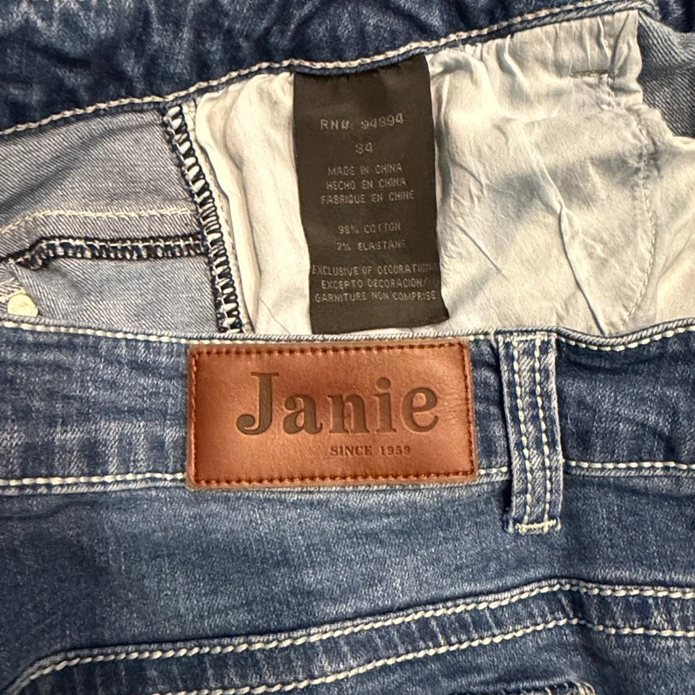 Janie EZ Classic Blue Straight Leg Women's Jeans - Picture 7 of 7